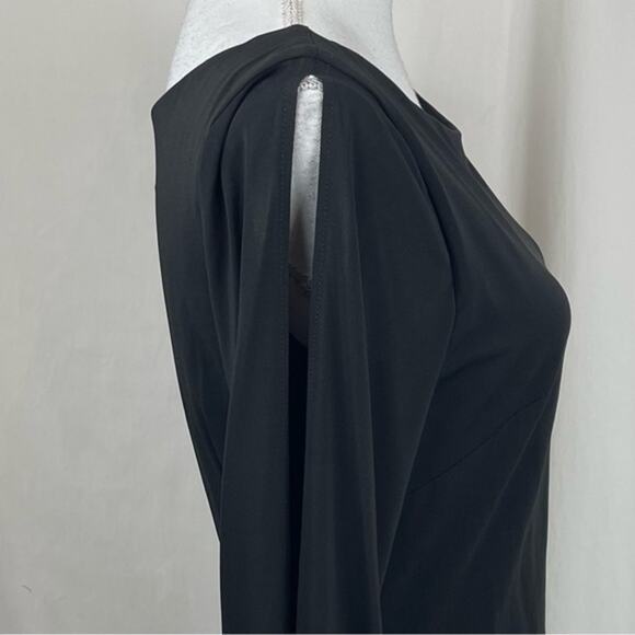 BCBGMaxAzria Black Long Open Sleeve Date Night Dress NWOT Size M - Picture 5 of 12